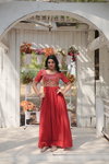 KA 1108 Blooming Embroidery Designer Gown Wholesale Price In Surat

